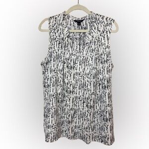 Vera Wang, Black and White Sleeveless Women's Top, XXL